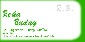 reka buday business card